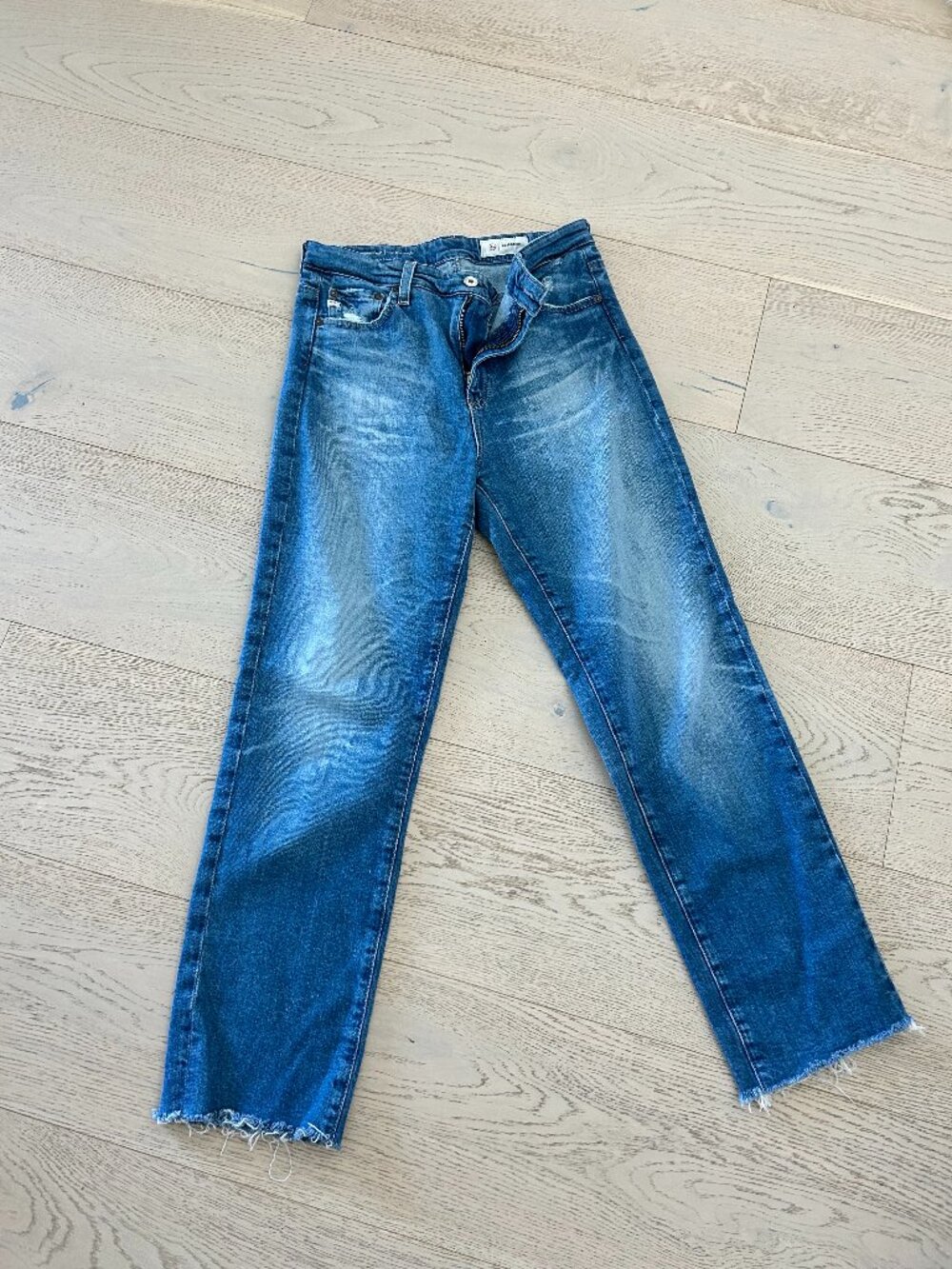 AG Saige Denim High Rise Straight Crop